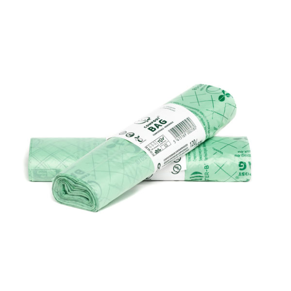 Sac compost 140l biodégradable et compostable pour la protection de conteur 140l.