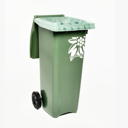 Sac compost 140l biodégradable et compostable pour la protection de conteur 140l.
