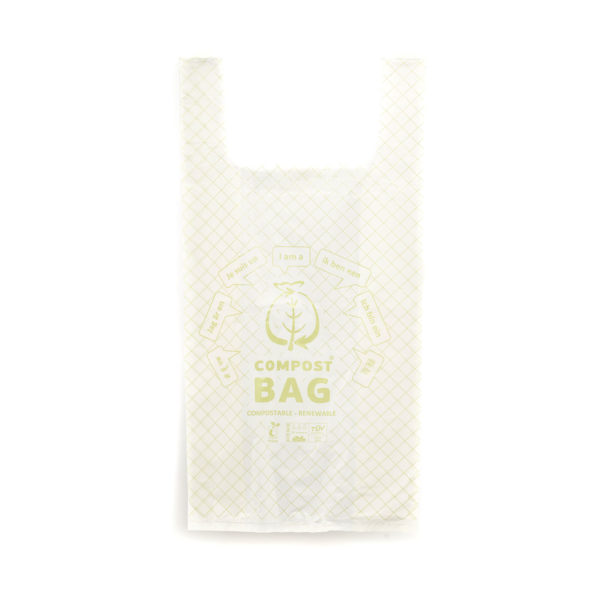 Sac compost en bloc résistant pour les professionnels du commerce de détail et la restauration rapide.