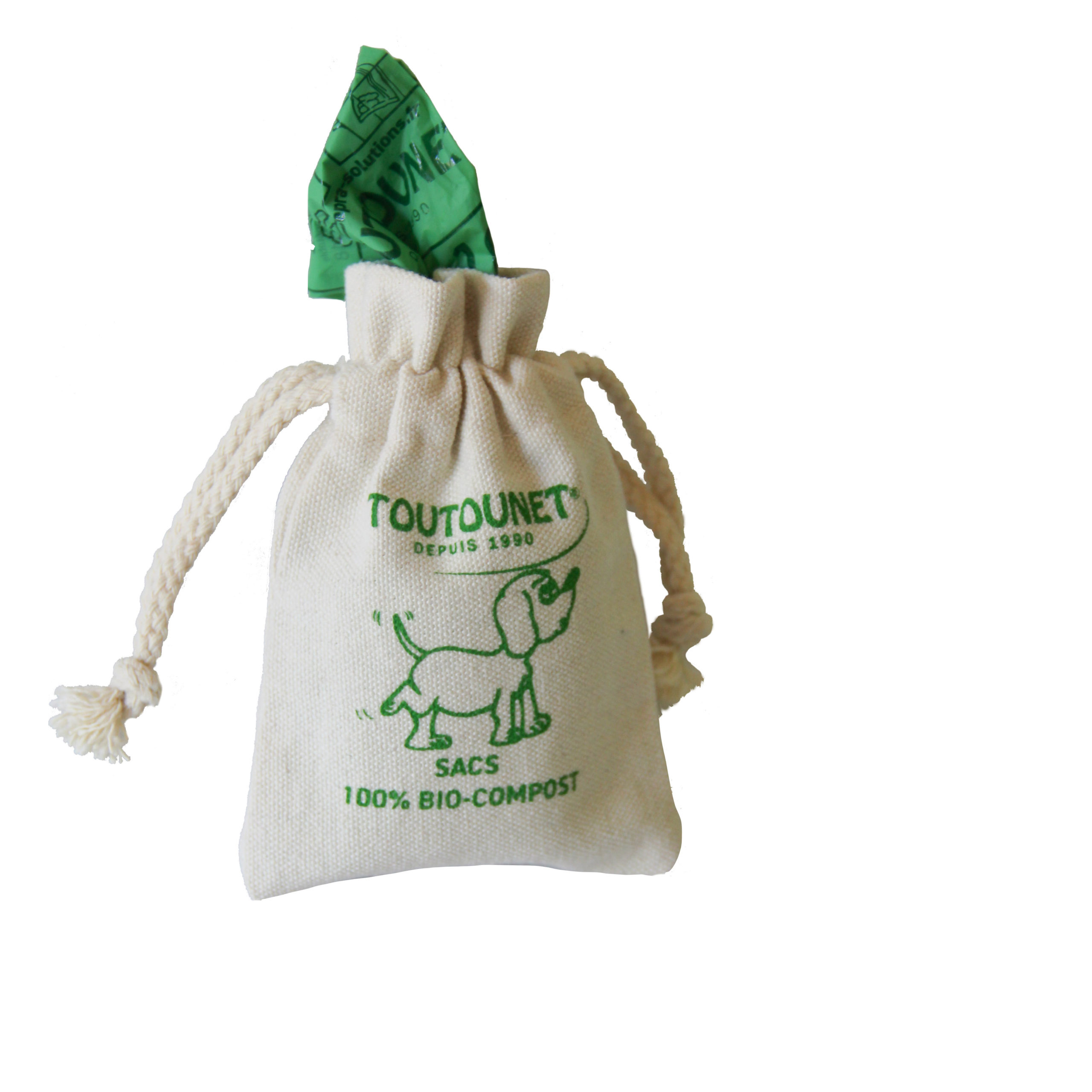 Sacoche en coton bio et sac bio-compostable Toutounet - VentiMax