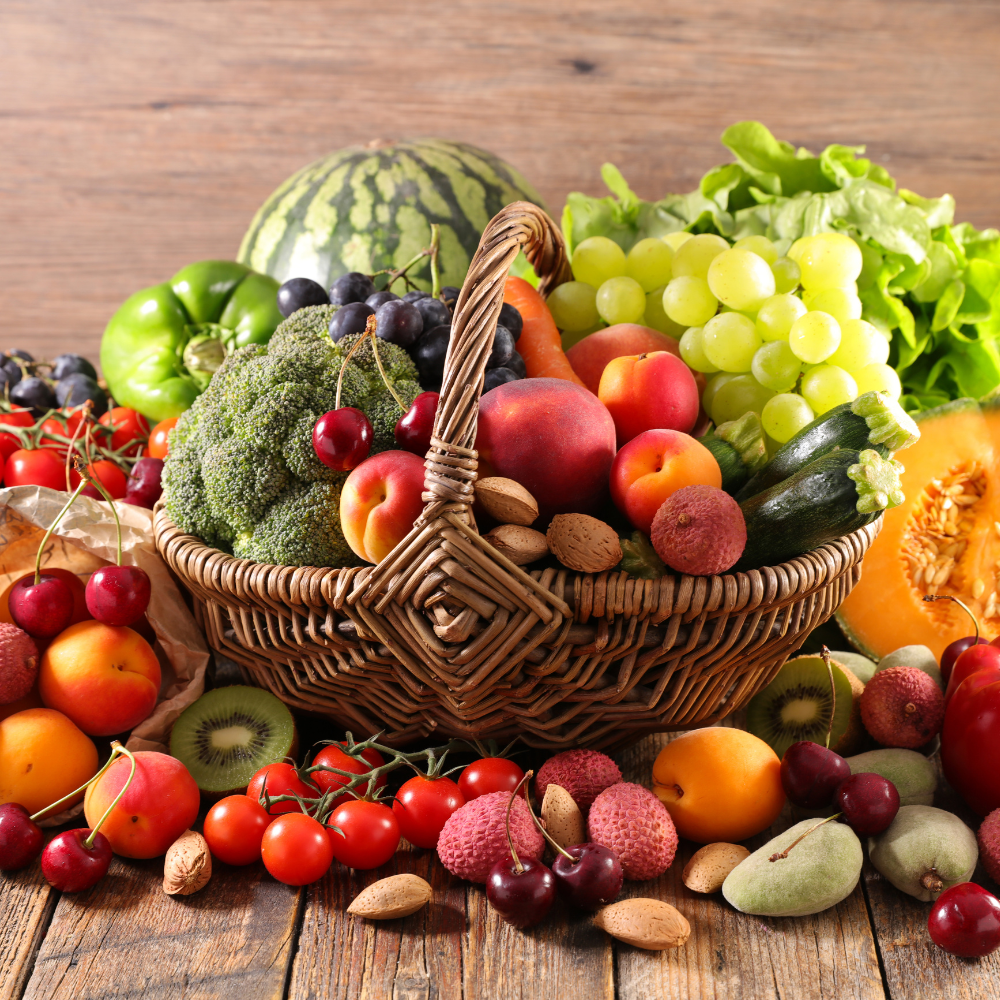 Corbeille de fruits sans moucherons